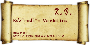 Kármán Vendelina névjegykártya